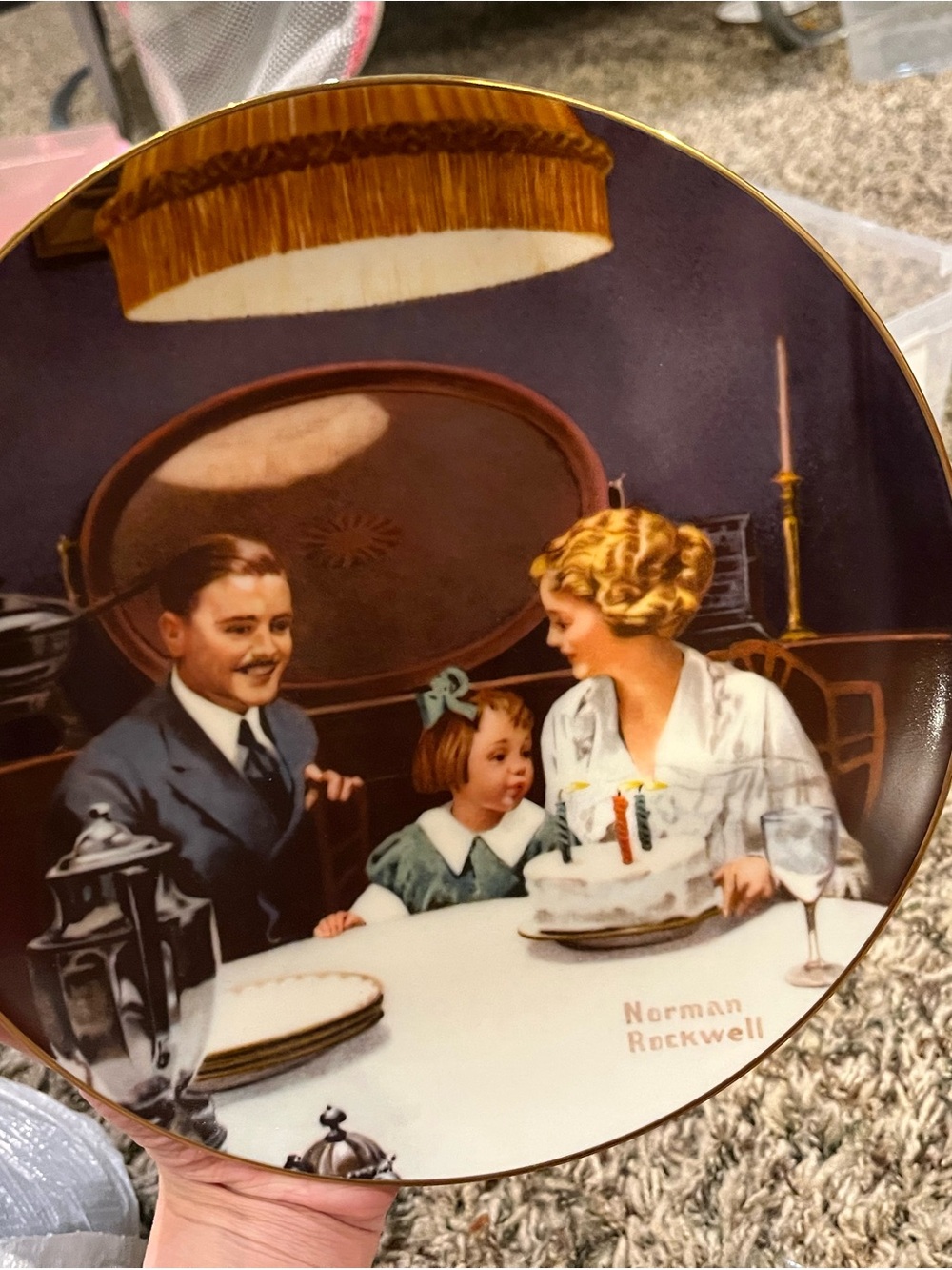 Knowles Decorative Norman Rockwell plate “The Birthday Wish”